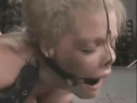 Whore got hog tied helplessly while being stretched